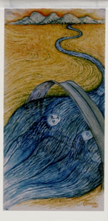 José Tommi. illustration de «Poésie km» d'Ève Langevin. 2000.